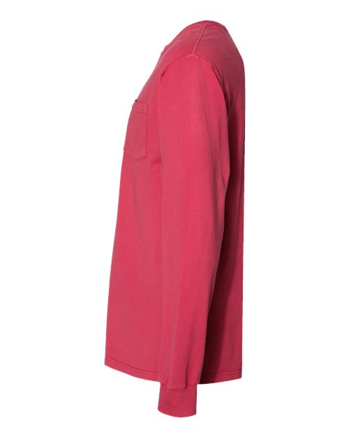 ComfortWash by Hanes Unisex Garment-Dyed Long Sleeve T-Shirt With a Pocket GDH250