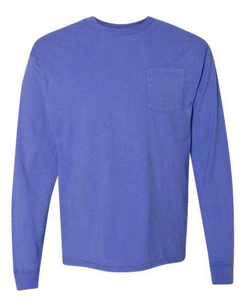 ComfortWash by Hanes Unisex Garment-Dyed Long Sleeve T-Shirt With a Pocket GDH250