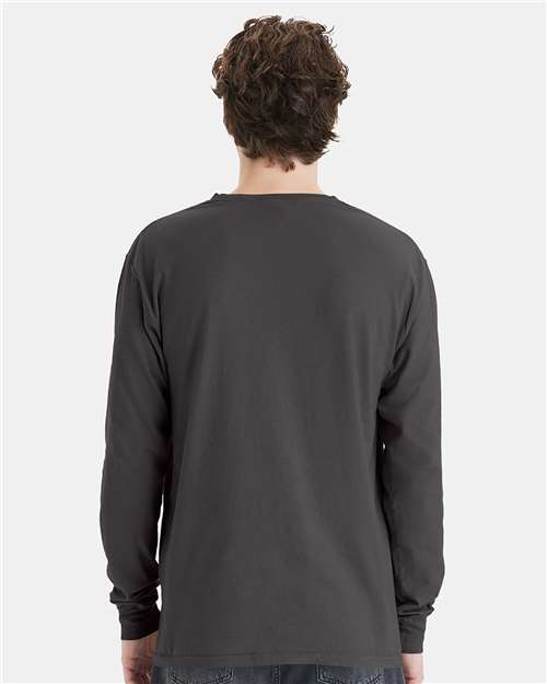 ComfortWash by Hanes Unisex Garment-Dyed Long Sleeve T-Shirt With a Pocket GDH250