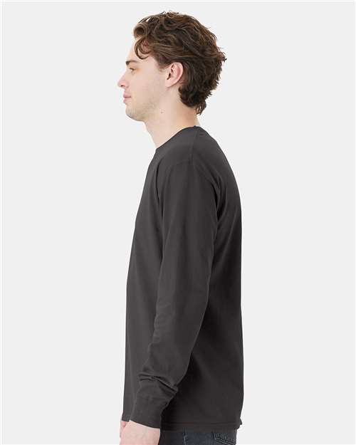 ComfortWash by Hanes Unisex Garment-Dyed Long Sleeve T-Shirt With a Pocket GDH250