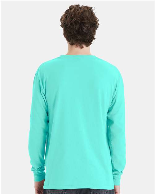 ComfortWash by Hanes Unisex Garment-Dyed Long Sleeve T-Shirt With a Pocket GDH250