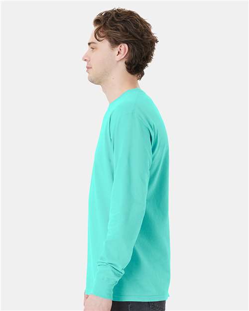 ComfortWash by Hanes Unisex Garment-Dyed Long Sleeve T-Shirt With a Pocket GDH250