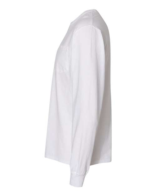 ComfortWash by Hanes Unisex Garment-Dyed Long Sleeve T-Shirt With a Pocket GDH250