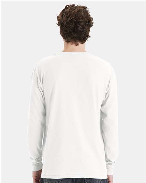 ComfortWash by Hanes Unisex Garment-Dyed Long Sleeve T-Shirt With a Pocket GDH250