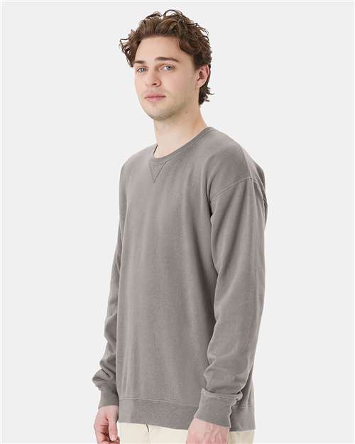 ComfortWash by Hanes Unisex Garment-Dyed Crewneck Sweatshirt GDH400 - Concrete Grey