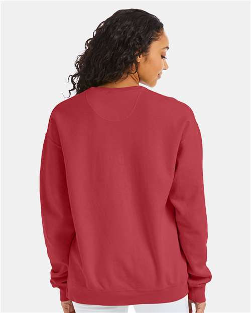 ComfortWash by Hanes Unisex Garment-Dyed Crewneck Sweatshirt GDH400 - Crimson Fall