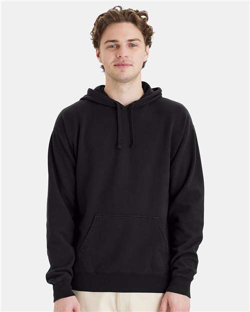 ComfortWash by Hanes Unisex Garment-Dyed Hooded Sweatshirt GDH450 - Black
