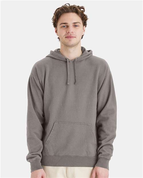 ComfortWash by Hanes Unisex Garment-Dyed Hooded Sweatshirt GDH450 - Concrete Grey