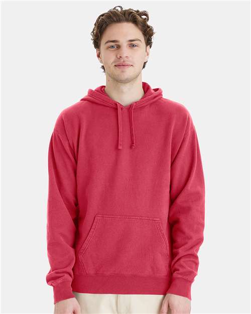 ComfortWash by Hanes Unisex Garment-Dyed Hooded Sweatshirt GDH450 - Crimson Fall