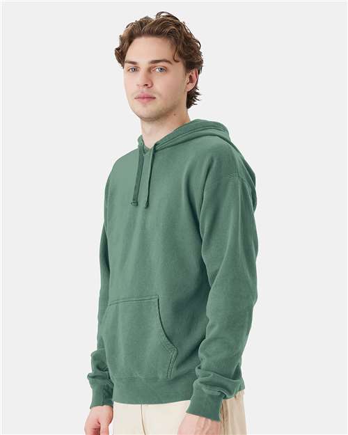 ComfortWash by Hanes Unisex Garment-Dyed Hooded Sweatshirt GDH450 - Cypress Green
