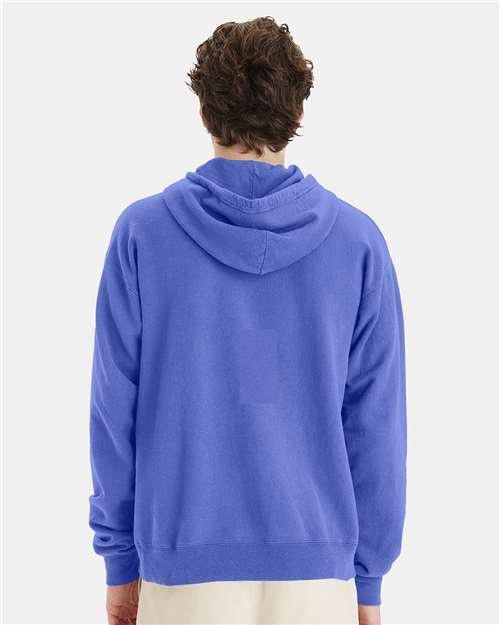 ComfortWash by Hanes Unisex Garment-Dyed Hooded Sweatshirt GDH450 - Deep Forte Blue