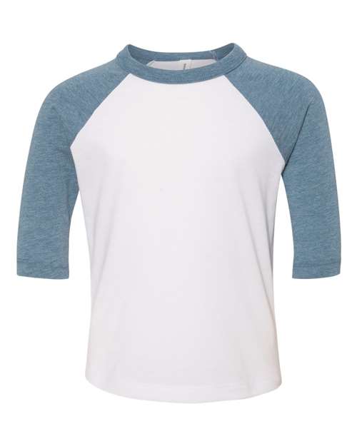 BELLA + CANVAS Toddler Three-Quarter Sleeve Baseball Tee 3200T