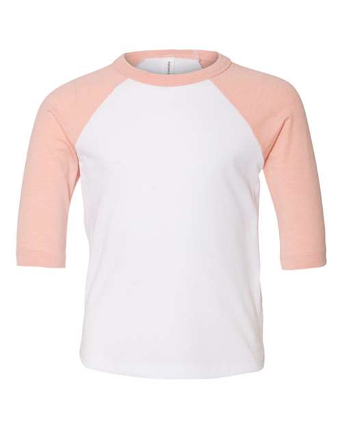 BELLA + CANVAS Toddler Three-Quarter Sleeve Baseball Tee 3200T