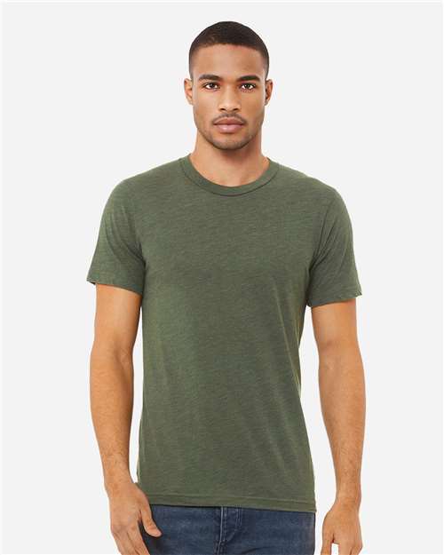 BELLA + CANVAS Triblend Tee 3413 - Military Green Triblend