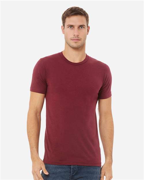 BELLA + CANVAS Triblend Tee 3413 - Solid Maroon Triblend