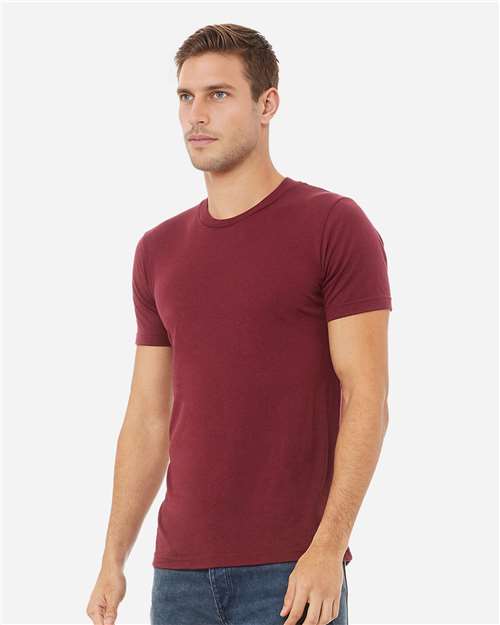 BELLA + CANVAS Triblend Tee 3413 - Solid Maroon Triblend