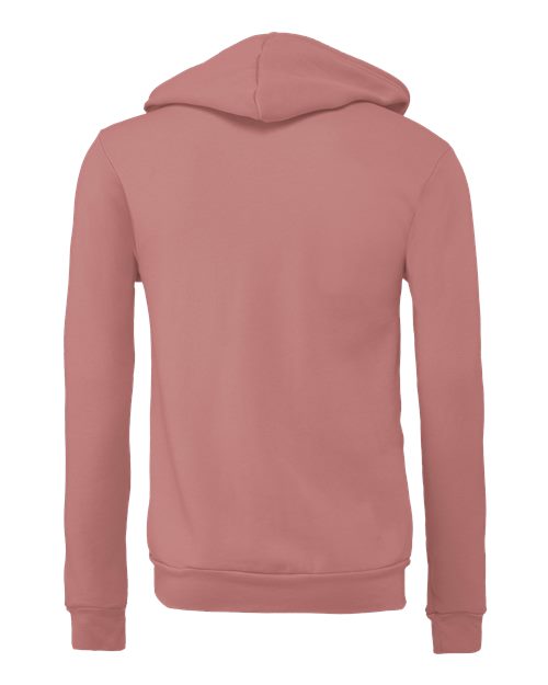 BELLA + CANVAS Unisex Sponge Fleece Full-Zip Hoodie Sweatshirt 3739 - Mauve