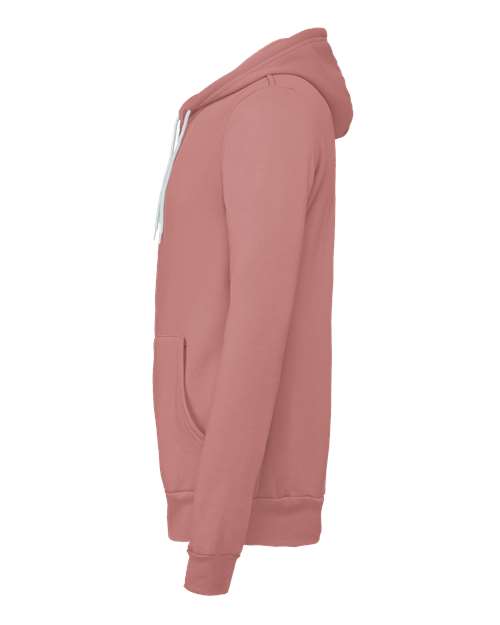BELLA + CANVAS Unisex Sponge Fleece Full-Zip Hoodie Sweatshirt 3739 - Mauve