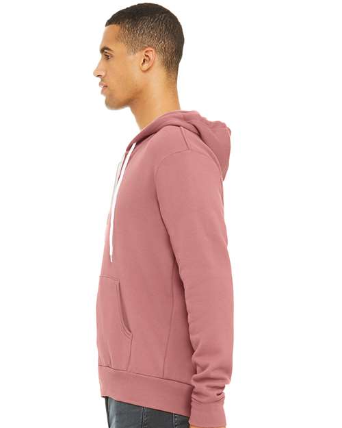 BELLA + CANVAS Unisex Sponge Fleece Full-Zip Hoodie Sweatshirt 3739 - Mauve