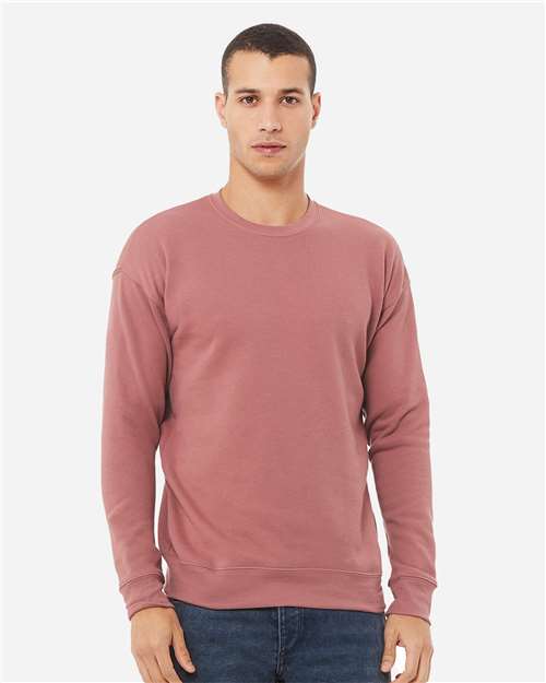 BELLA + CANVAS Unisex Sponge Fleece Drop Shoulder Crewneck Sweatshirt 3945 - Mauve