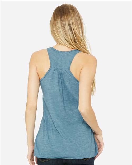 BELLA + CANVAS Women's Flowy Racerback Tank 8800 - Denim Slub