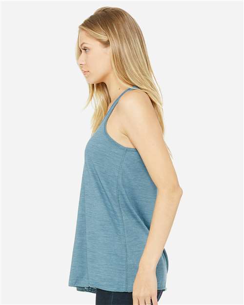 BELLA + CANVAS Women's Flowy Racerback Tank 8800 - Denim Slub