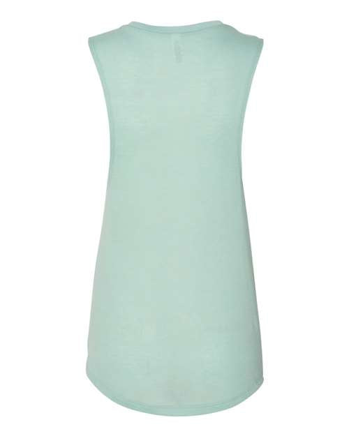 BELLA + CANVAS Women's Flowy Scoop Muscle Tank 8803 - Dusty Blue