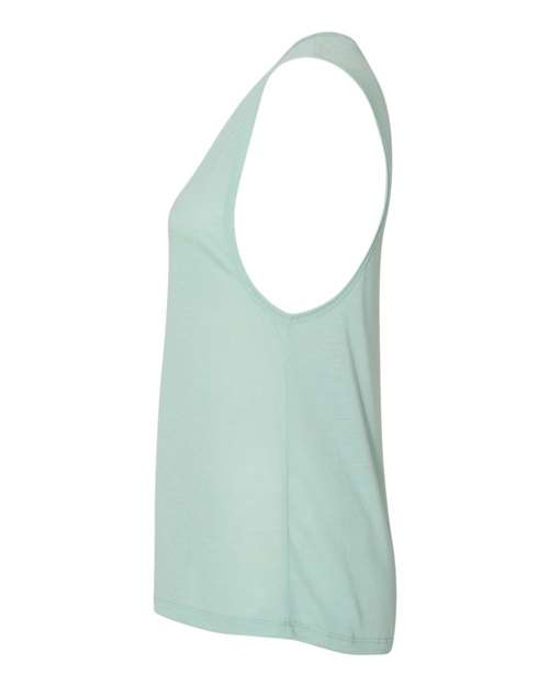 BELLA + CANVAS Women's Flowy Scoop Muscle Tank 8803 - Dusty Blue