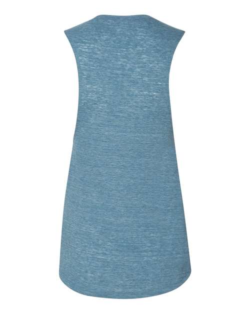 BELLA + CANVAS Women's Flowy Scoop Muscle Tank 8803 - Denim Slub