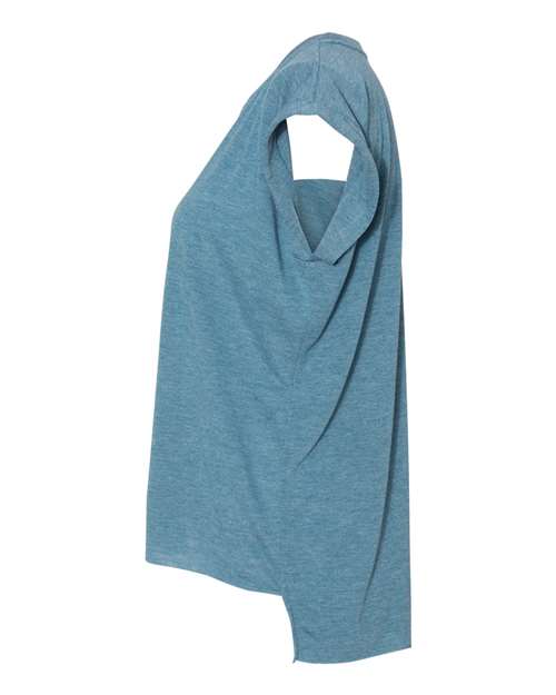 BELLA + CANVAS Women’s Flowy Rolled Cuffs Muscle Tee 8804