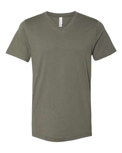 BELLA + CANVAS Unisex Jersey V-Neck Tee 3005 - Military Green