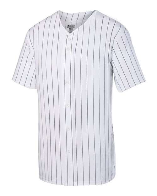 Augusta Sportswear Unisex Pinstripe Full Button Baseball Jersey 1685