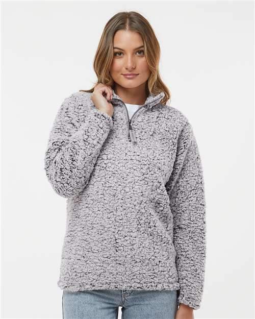 J. America Women’s Epic Sherpa Quarter-Zip Pullover 8451