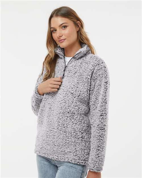 J. America Women’s Epic Sherpa Quarter-Zip Pullover 8451