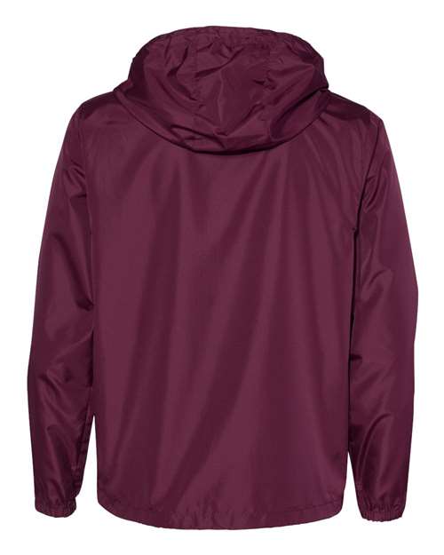 Independent Trading Co. Men's Lightweight Windbreaker Full-Zip Jacket EXP54LWZ - Maroon