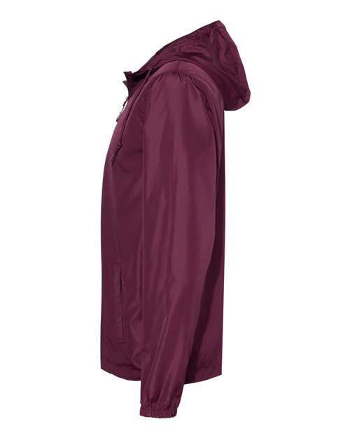 Independent Trading Co. Men's Lightweight Windbreaker Full-Zip Jacket EXP54LWZ - Maroon