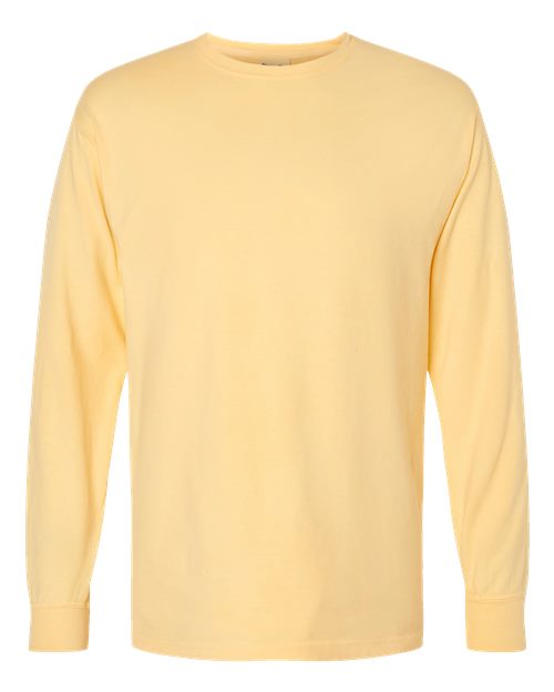 ComfortWash by Hanes Unisex Garment-Dyed Long Sleeve T-Shirt GDH200 - Summer Squash Yellow
