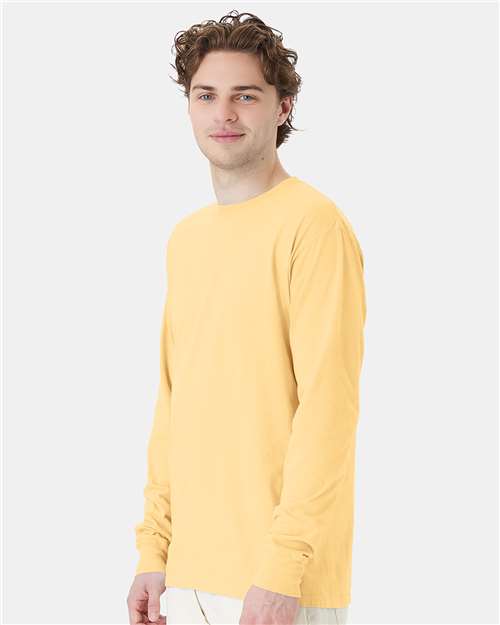 ComfortWash by Hanes Unisex Garment-Dyed Long Sleeve T-Shirt GDH200 - Summer Squash Yellow