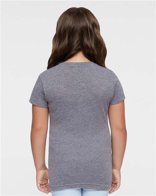 LAT Girls' Fine Jersey Tee 2616 - Granite Heather