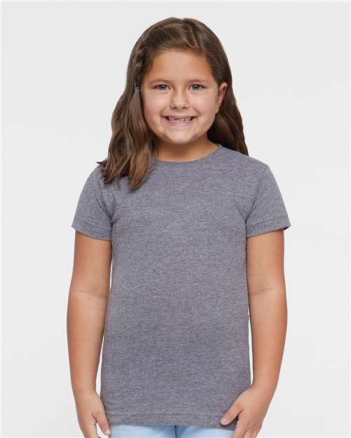 LAT Girls' Fine Jersey Tee 2616 - Granite Heather