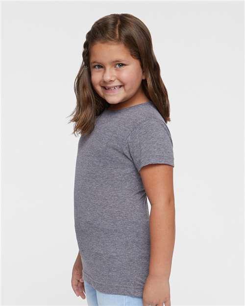 LAT Girls' Fine Jersey Tee 2616 - Granite Heather