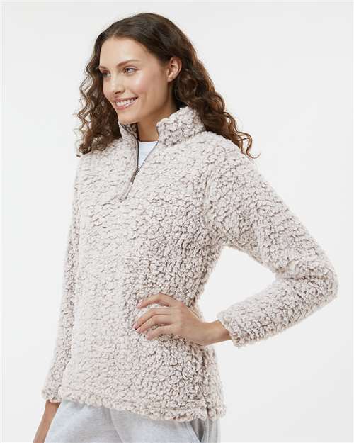 J. America Women’s Epic Sherpa Quarter-Zip Pullover 8451