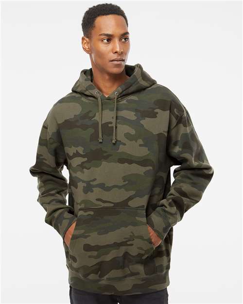 Independent Trading Co. Unisex Heavyweight Hooded Sweatshirt IND4000 - Forest Camo