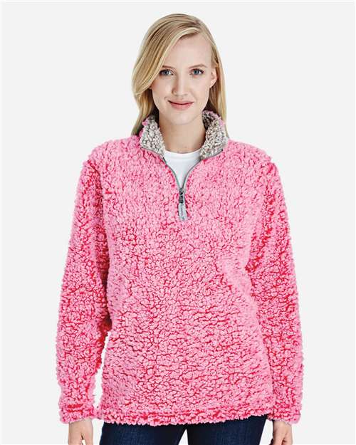 J. America Women’s Epic Sherpa Quarter-Zip Pullover 8451