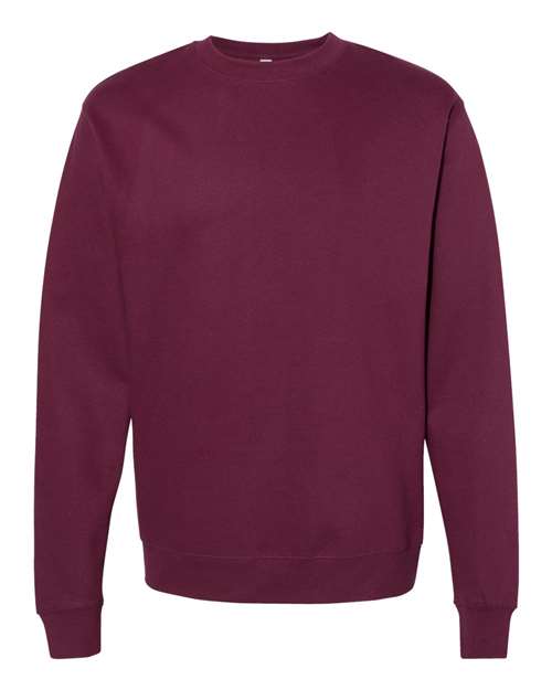Independent Trading Co. Unisex Midweight Crewneck Sweatshirt SS3000 - Maroon