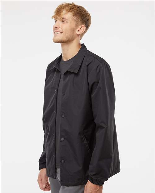 Independent Trading Co. Men's Water-Resistant Windbreaker Coach’s Jacket EXP99CNB