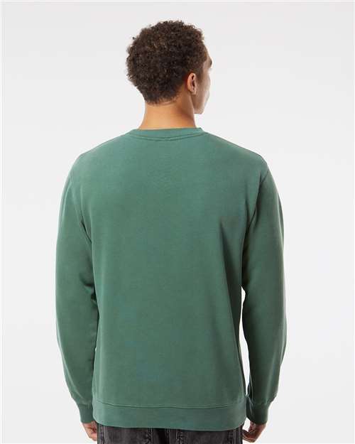 Independent Trading Co. Unisex Midweight Pigment-Dyed Crewneck Sweatshirt PRM3500 - Pigment Alpine Green