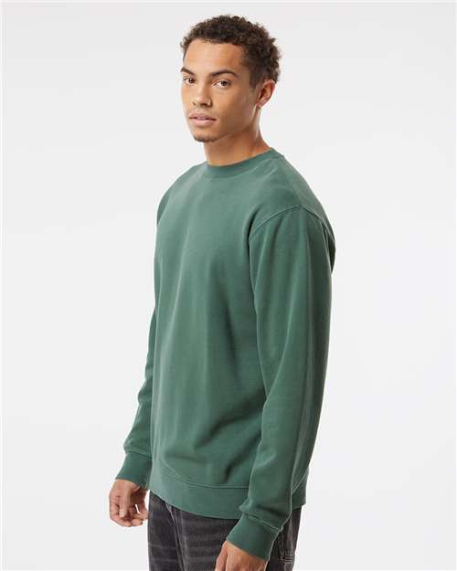 Independent Trading Co. Unisex Midweight Pigment-Dyed Crewneck Sweatshirt PRM3500 - Pigment Alpine Green