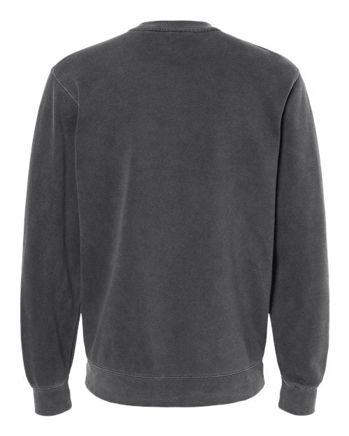 Independent Trading Co. Unisex Midweight Pigment-Dyed Crewneck Sweatshirt PRM3500 - Pigment Black