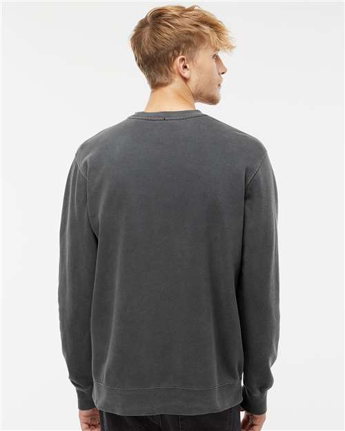Independent Trading Co. Unisex Midweight Pigment-Dyed Crewneck Sweatshirt PRM3500 - Pigment Black